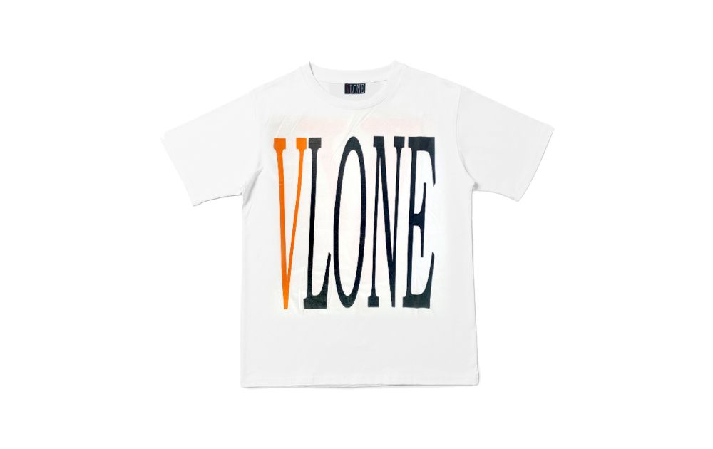 VLONE LOGO TEE WHITE (ORANGE/BLACK) ฿2,400 บาท