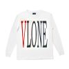 VLONE LOGO L/S TEE WHITE (REVERSIBLE RED)