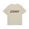 DXMN CLOTHING DOUBLE LOGO OVERSIZE TEE BEIGE