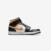 NIKE AIR JORDAN 1 MID BLACK UNIVERSITY GOLD