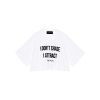 VERY VERY SEXY I DONT CHASE I ATTRACT OVERSIZED CROP TEE - WHITE