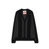 FUXURY NOIR STRIPE MOHAIR CARDIGAN
