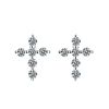MR_GOLD  DAIMOND CROSS   EARRING