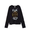 FUXURY  BLACK MAGIC THERMAL LOOSE   L/S TEE