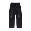 FUXURY  RAVEN WASHED  BAGGY JEANS