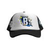 BLUE PLANET  TRIPPY B   TRUCKER HAT / BLACK - WHITE