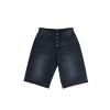 FUXURY RAVEN DENIM RELEASED HEM SHORTS