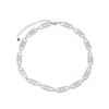 MR_GOLDSS  PAPER CLIP  ( Silver CZ ) NECKLACE