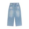 GETRICHEASY   B.I.G FRAYED LOGO  JEANS / FADED JEANS