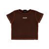 Mirror PISI (PS.) Basic Logo Signage Crop Top | Brown-Orange