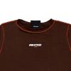 Mirror PISI (PS.) Basic Logo Signage Crop Top | Brown-Orange