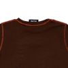 Mirror PISI (PS.) Basic Logo Signage Crop Top | Brown-Orange