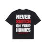 DXMN - STOP SNITCHING OVERSIZED TEE / FADED BLACK