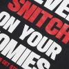 DXMN - STOP SNITCHING OVERSIZED TEE / FADED BLACK