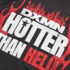 DXMN - HOTTER THAN HELL OVERSIZED TEE / FADED BLACK