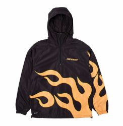 RIPNDIP 'FLAMING HOT ANORAK' JACKET BLACK