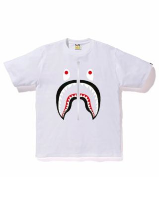 BAPE 'SHARK' TEE  WHITE