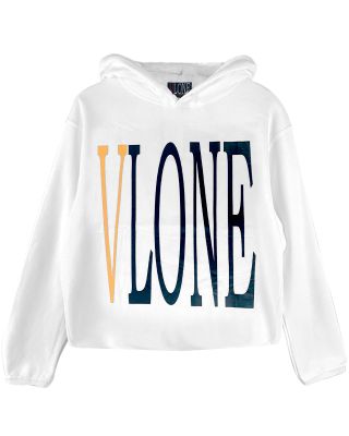 VLONE 'LOGO' V-INSIDE HOODIE WHITE (YELLOW/BLACK)