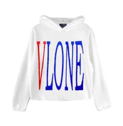 VLONE 'LOGO' V-INSIDE HOODIE WHITE (RED/BLUE)