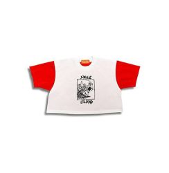 SMILE CLUB 'ISLAND' FEMALE TEE WHITE/ORANGE