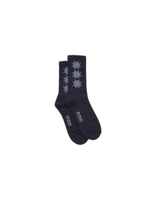 FUXURY “SPIDER WEB” COMFORT SOCKS BLACK