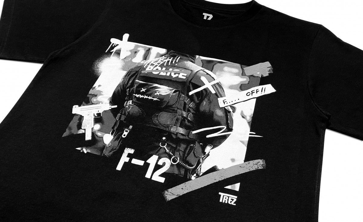 TZ FUCK-12 TEE BLACK