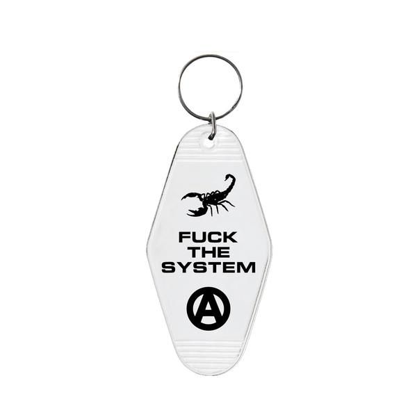AFTER DEATH F THE SYSTEM KEYCHAIN (MULTI) WHITE