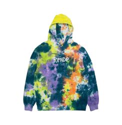 RIPNDIP 'RUBBER LOGO' TIE DYE HOODIE