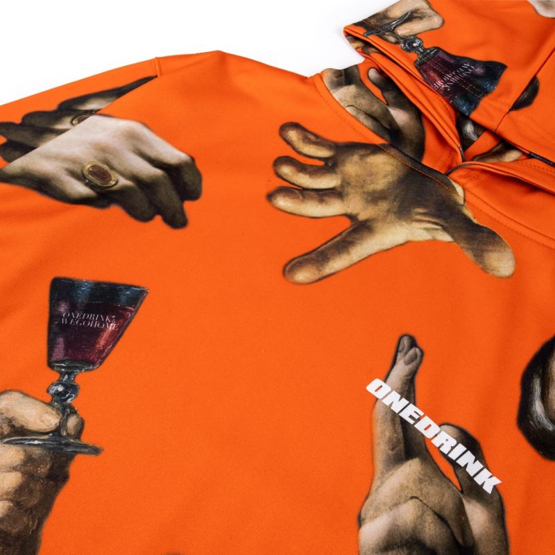 OD&WEGOHOME CANT TOUCH THIS HOODIE OVERPRINT ORANGE