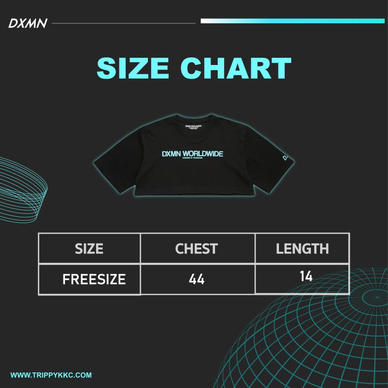DXMN Clothing DXMN WORLDWIDE Oversized Crop Tee BLACK
