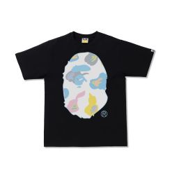 BAPE 'DEF CAMO BIG APE HEAD' TEE BLACK