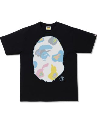 BAPE 'DEF CAMO BIG APE HEAD' TEE BLACK