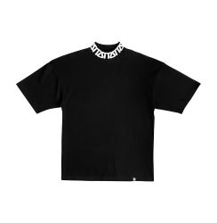TZ 'MONOGRAM RIB' OVERSIZED TEE - BLACK