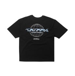 TRIPPY 'CHROME' OVERSIZE TEE - BLACK