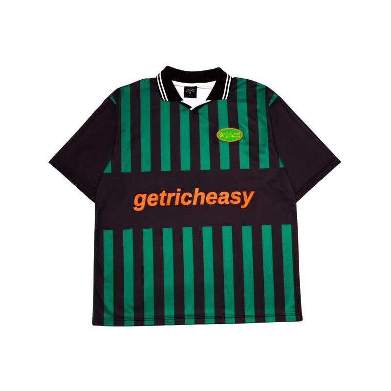 GET RICH AND WE GO HOME FOOTBALL JERSEY - GREEN