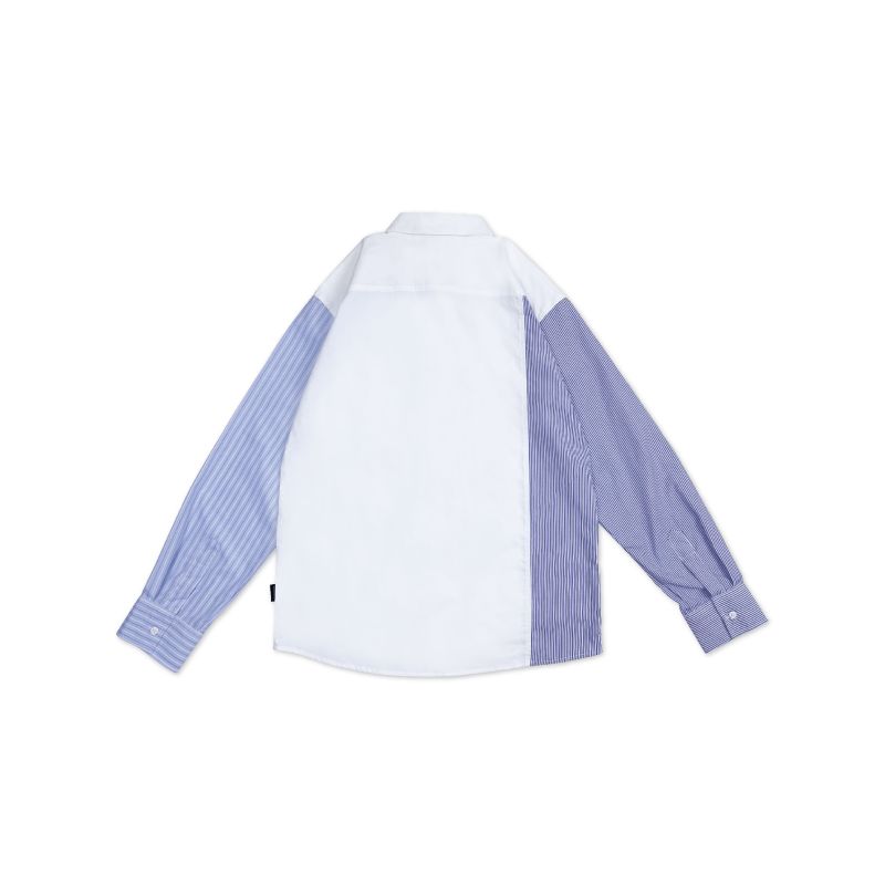 SWEEKS STRIPED MIXED L/S SHIRTS - OCEAN