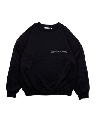 ONE DRINK 'LOGO' SWEATER - BLACK/BLACK