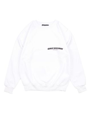 ONE DRINK 'LOGO' SWEATER - WHITE