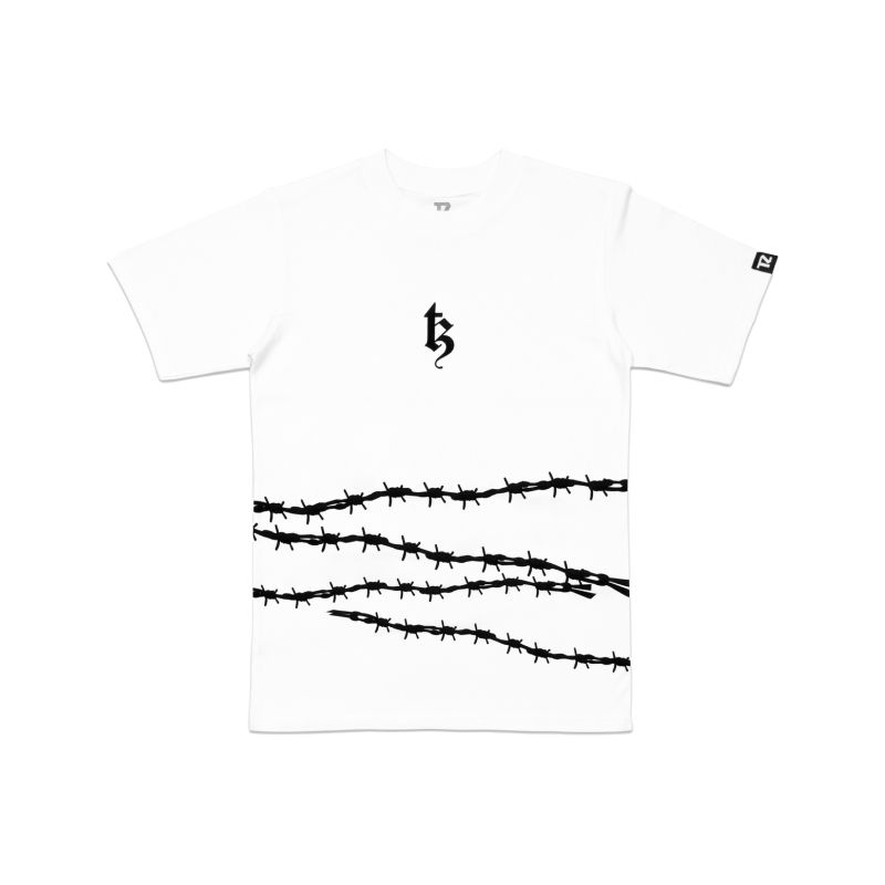 TZ BARBED WIRE TEE - WHITE