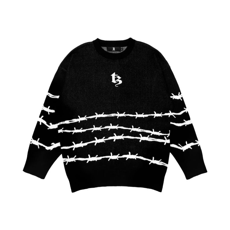 TZ BARBED WIRE OVERSIZED KNIT SWEATER