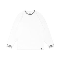 TZ RIB OVERSIZED LONG SLEEVE TEE - WHITE