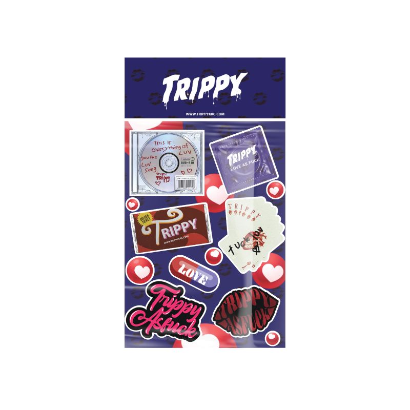 TRIPPY  LUV AS FUCK  STICKER PACK