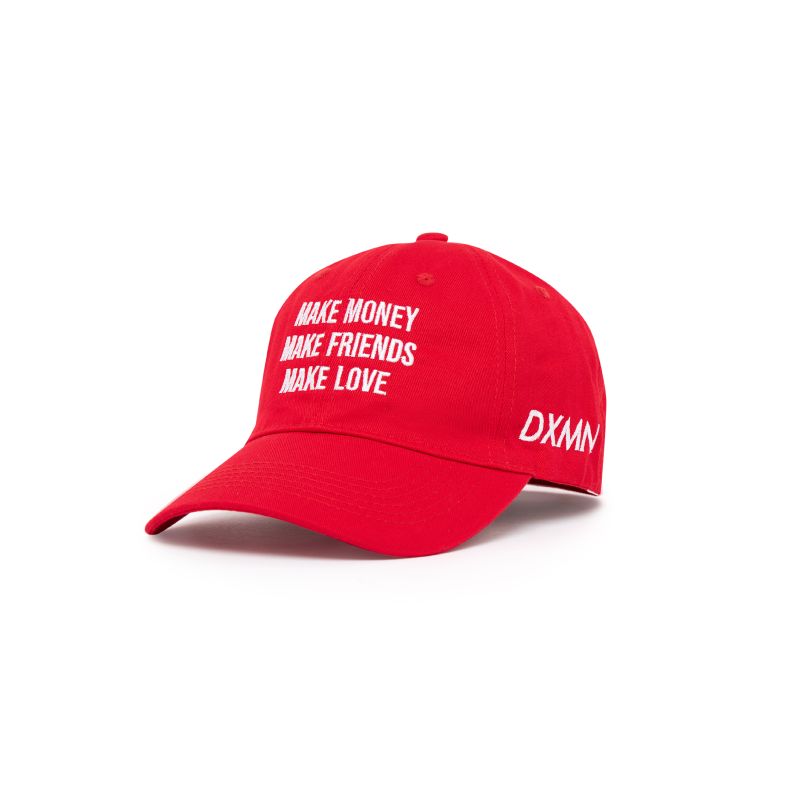 DXMN  MAKE MONEY FRIENDS LOVE CAP / RED