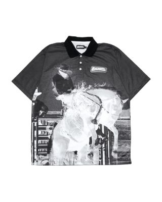 ONEDRINK HORSE POLO SHIRTS  /  BLACK