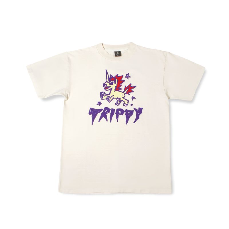 TRIPPY  imp  WASHED TEE / WHITE