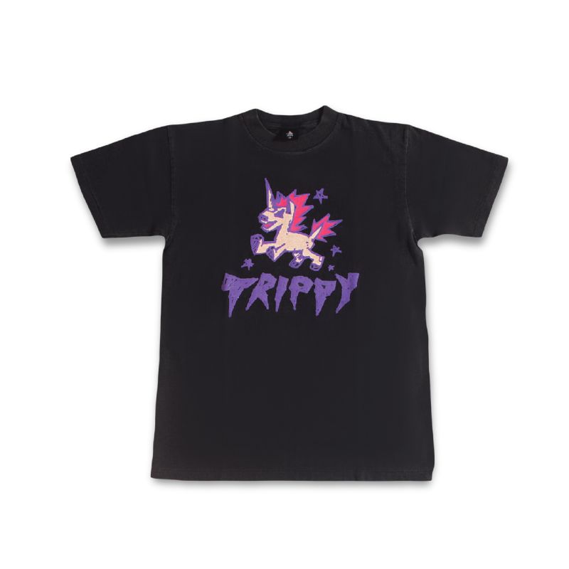 TRIPPY  imp  WASHED TEE / BLACK