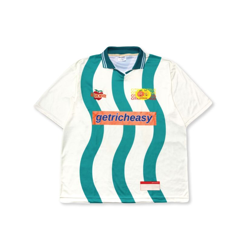 GETRICHEASY  FOOTBALL JERSEY CITRUS    / TURQUOISE