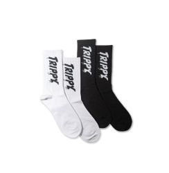 TRIPPY ' CLASSIC LOGO CREW ' SOCKS (PACK OF 2)