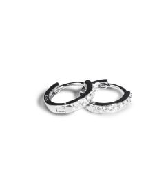 MR_GOLD ' DIAMOND HOOP ' EARRING ( S925 CZ )