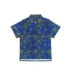 TZ WORLDWIDE DANGEROUS SHORTS SLEEVE SHIRT / BLUE